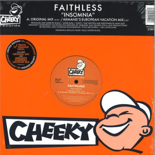 Faithless – Insomnia 30th Anniversary Orange 12" Vinyl