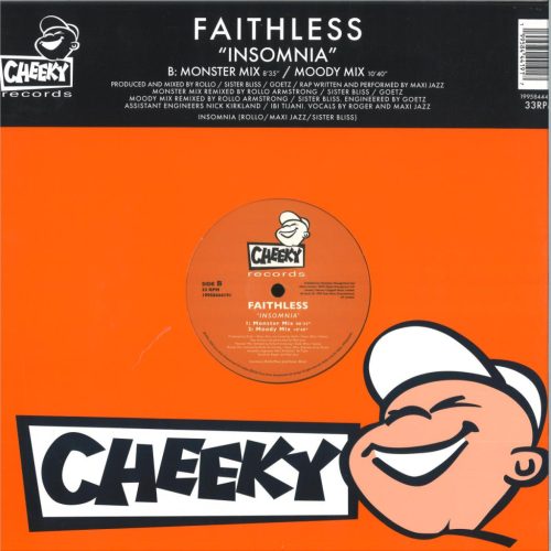 Faithless – Insomnia 30th Anniversary Orange 12" Vinyl