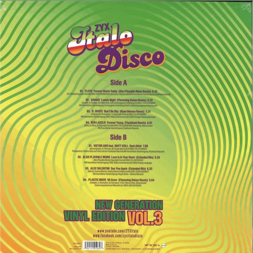 ZYX Italo Disco New Generation Vinyl Edition Vol.3 – ZYX 55929-1 Italo Disco LP