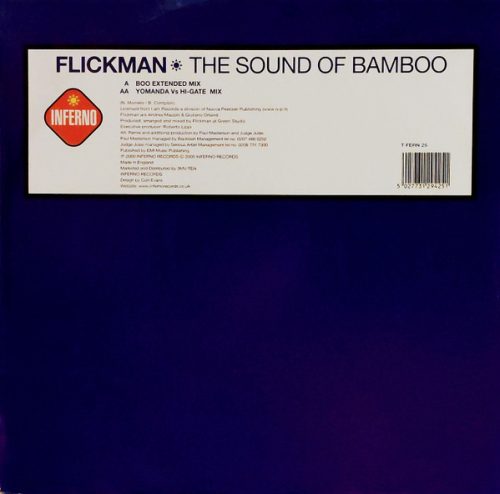 Flickman – The Sound Of Bamboo (2000) trance/progressive bakelit maxi, VG+ állapotban