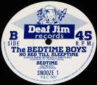  The Bedtime Boys – No Sleep Till Bedtime 12" vinyl, Deaf Jim Records SNOOZE 1, hip hop pop parody 1988 UK