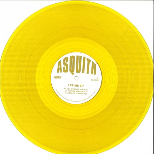 Asquith – Let Me EP 12" yellow clear vinyl, ASQ004, electro trance techno 2022 UK