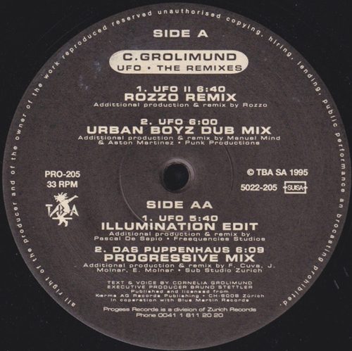 C. Grolimund – UFO (The Remixes) (Használt Vinyl)