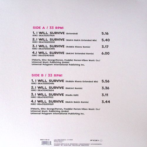Block and Crown I Will Survive nu disco house pink vinyl 12 inch record
