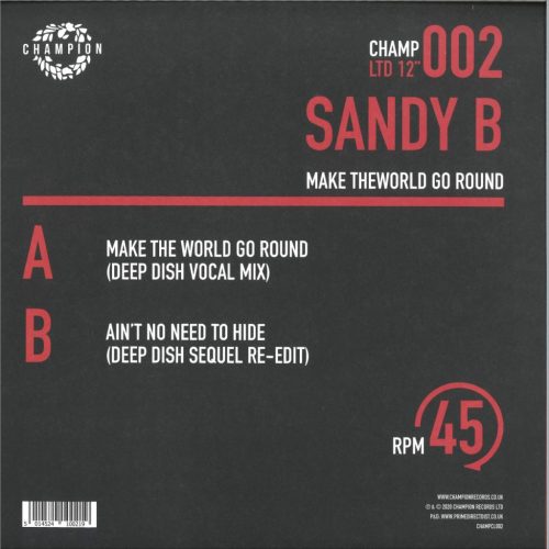Sandy B – Make The World Go Round – Deep Dish Mix Limited Edition 12" vinyl