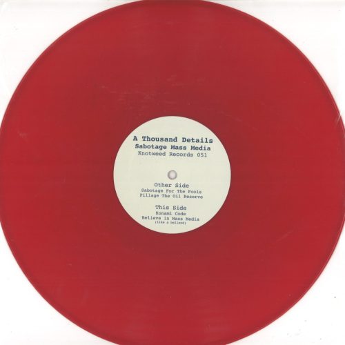 A Thousand Details – Sabotage Mass Media EP (2023) színes techno vinyl, M/M állapotban
