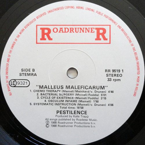 Pestilence – Malleus Maleficarum Death Metal LP 1988