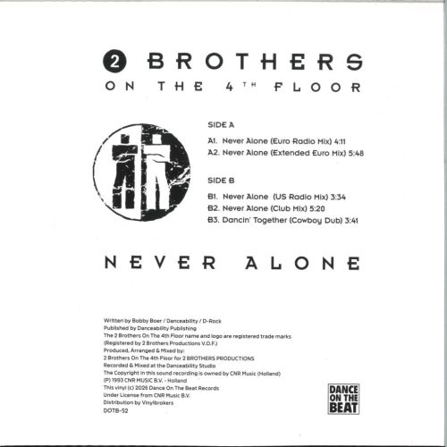 2 Brothers On The 4th Floor – Never Alone / Dancin' Together – Limited Edition Yellow Vinyl 12"