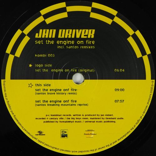 Jan Driver ‎– Set The Engine On Fire (Használt Vinyl)