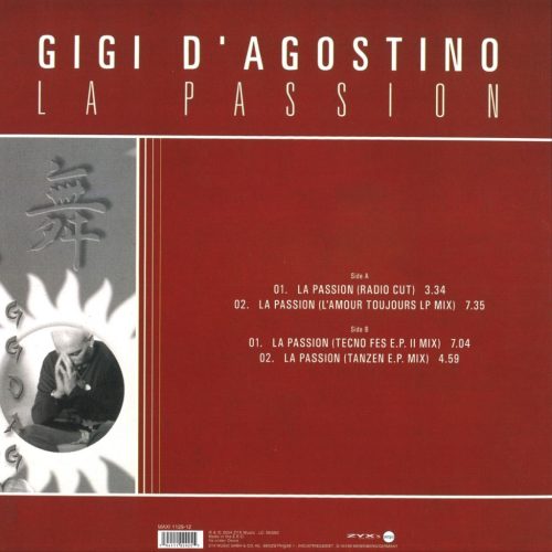 Gigi D Agostino La Passion limited translucent red vinyl record