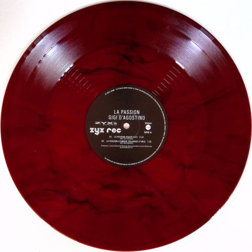 Gigi D Agostino La Passion limited translucent red vinyl record