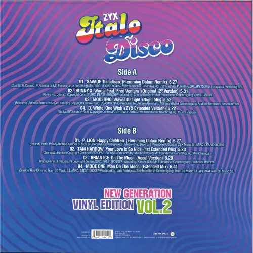 ZYX Italo Disco New Generation Vinyl Edition Vol.2 – ZYX 55917-1 vinyl LP