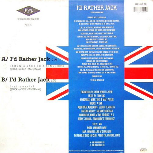 The Reynolds Girls ‎– I'd Rather Jack (From A Jack To A King - U.K. Remix)