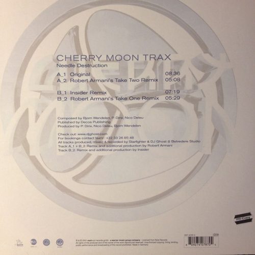 Cherry Moon Trax – Needle Destruction (2001) hard house vinyl maxi, VG+/VG állapotban - Bakelit Records