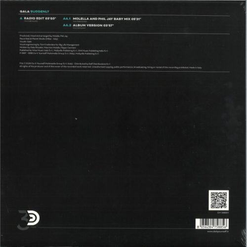 Gala – Suddenly – DIY 066511 Limited Edition Laser-Engraved 12" vinyl