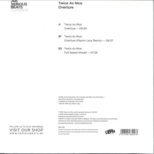 Twice As Nice – Overture trance 12" vinyl