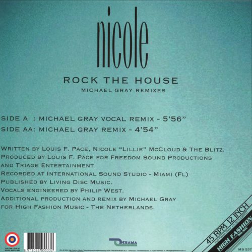 Nicole Rock The House Michael Gray Remixes Clear Vinyl MS537
