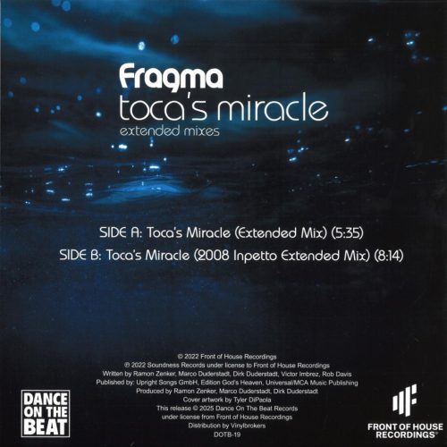 Fragma Tocas Miracle purple marble vinyl trance record