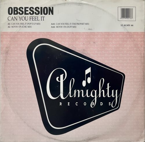 Obsession Can You Feel It 1993 Hi NRG Euro House 12 inch vinyl