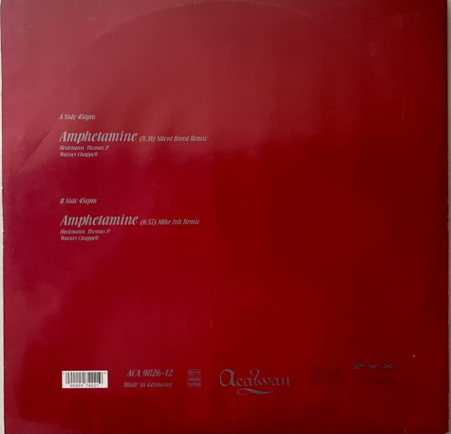 Drax Ltd II – Amphetamine (1998, Germany) Acalwan techno vinyl remix edition - Bakelit Records