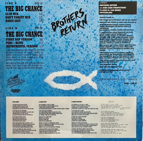 Ritka euro-disco maxi – Brothers Return – The Big Chance 12" vinyl