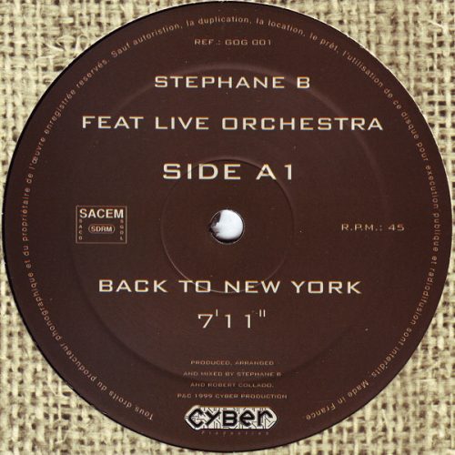 Stephane B Feat Live Orchestra – Back To New York (Használt Vinyl)