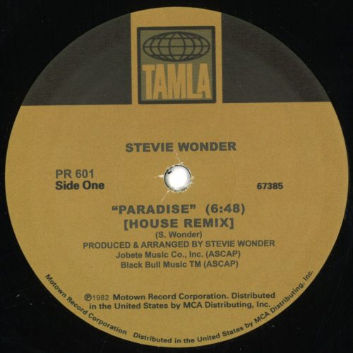 Stevie Wonder Paradise House Remix 12 inch Vinyl PR601