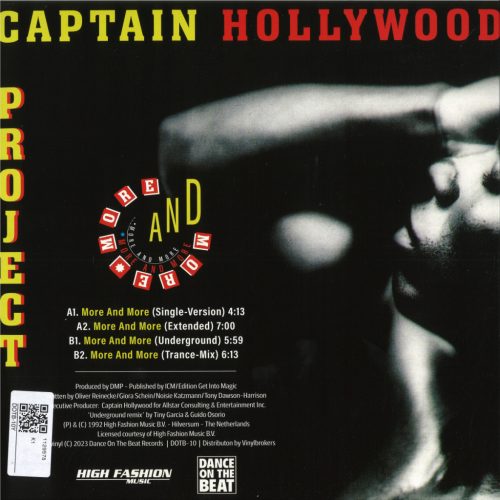 Captain Hollywood Project More And More DOTB-10 yellow Eurodance vinyl reissue