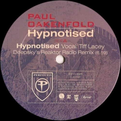 Paul Oakenfold – Hypnotised (2003, US) Reprise Records trance vinyl - Bakelit Records