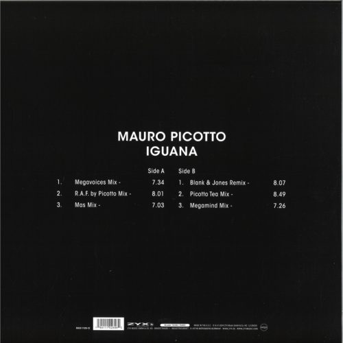 Mauro Picotto – Iguana – MAXI 1128-12 Limited Edition Turquoise 12" vinyl