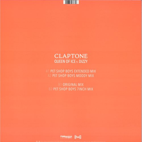 Claptone Ft. Dizzy – Queen Of Ice (Pet Shop Boys Remixes) house 12" vinyl