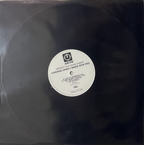 Infinity feat. Duane Harden – Sunshine 12" promo vinyl, AM:PM, 2000 UK house