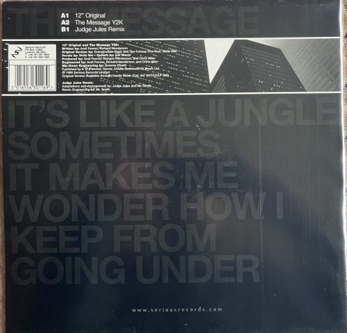 Stunt Nuts feat. Melle Mel – The Message 12" remix vinyl, Judge Jules mix, 1999