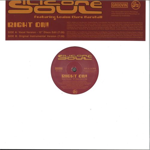 Silicone Soul – Right On! 12" vinyl reissue, Groovin Recordings GR-12113, soulful house, 2023 Italy