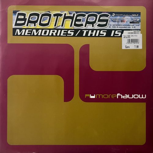 Brothers – Memories / This Is (2004) italodance vinyl maxi, VG+/VG+ állapotban - Bakelit Records