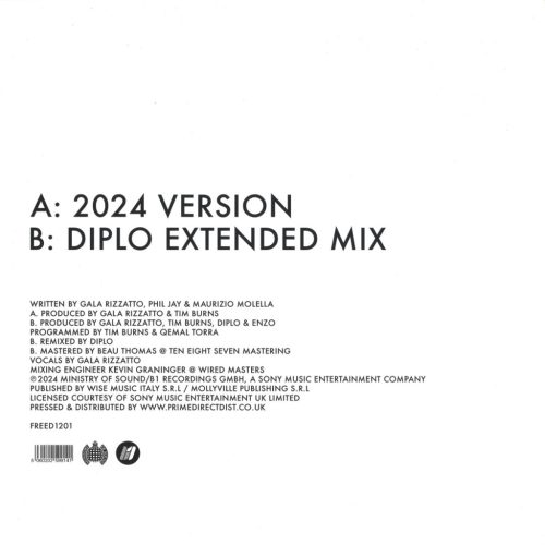 Gala Freed From Desire 2024 Diplo Remix yellow 12 inch vinyl