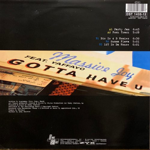 Massive Joy Feat. Yaffayo – Gotta Have U (Használt Vinyl)