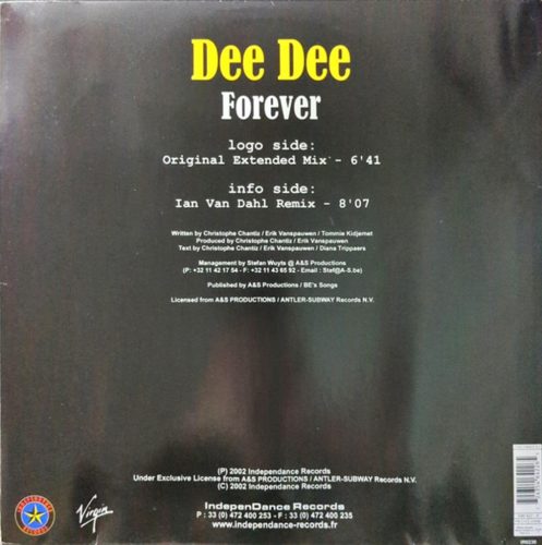 Dee Dee – Forever 12" trance vinyl (2002, eredeti kiadás)