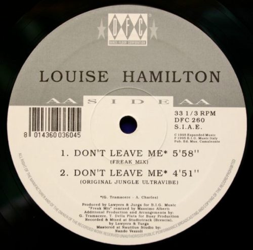 Louise Hamilton – Don’t Leave Me (1995) olasz italodance bakelit maxi, VG+ állapotban