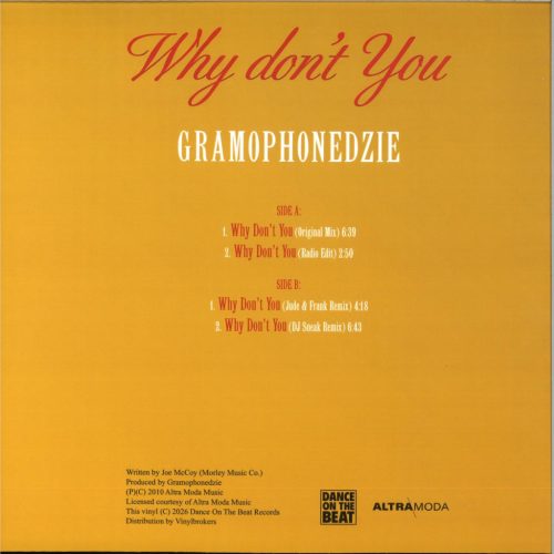 Gramophonedzie – Why Don't You electro swing 12" vinyl maxi lemez