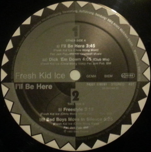 Fresh Kid Ice – I’ll Be Here (1992, Netherlands) Deep Groove bass music vinyl - Bakelit Records