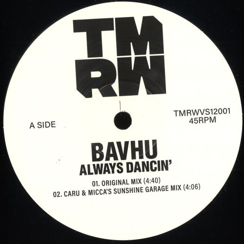 Bavhu Always Dancin TMRWVS12001 UK garage house vinyl