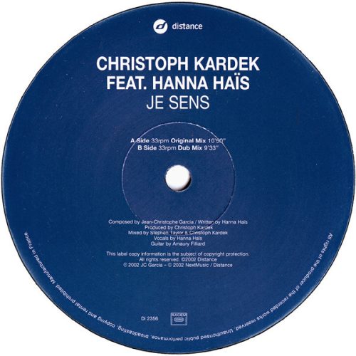 Légies deep house utazás – Christoph Kardek & Hanna Haïs – Je Sens 12" vinyl