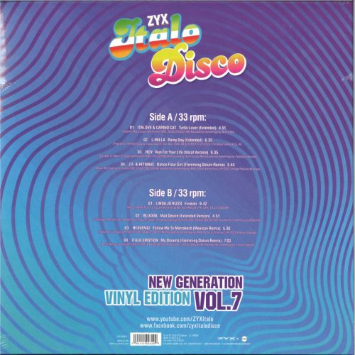 ZYX Italo Disco New Generation Vinyl Edition Vol.7 – ZYX 55997-1 Italo Disco LP